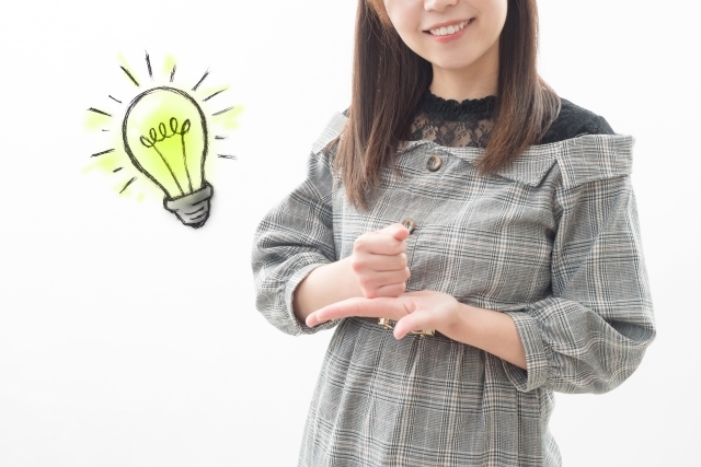 納得している女性